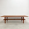 Mid Century Parker Rattan Shelf Coffee Table