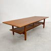 Mid Century Parker Rattan Shelf Coffee Table