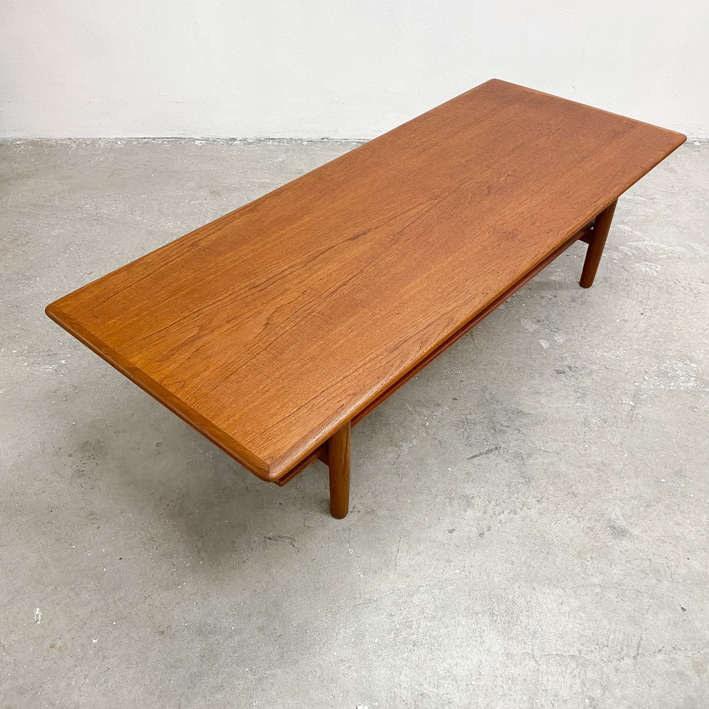 Mid Century Parker Rattan Shelf Coffee Table