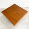 Mid Century Parker Teak Square Coffee Table With Magazine Shelf