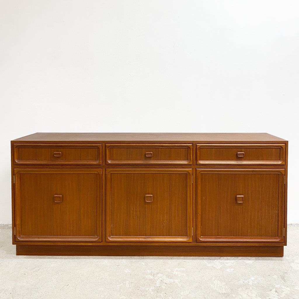 Mid Century Parker Square Handled Teak Sideboard