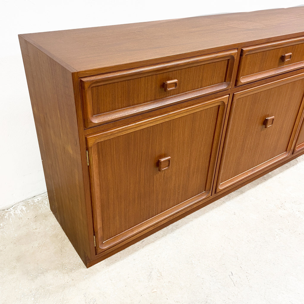 Mid Century Parker Square Handled Teak Sideboard