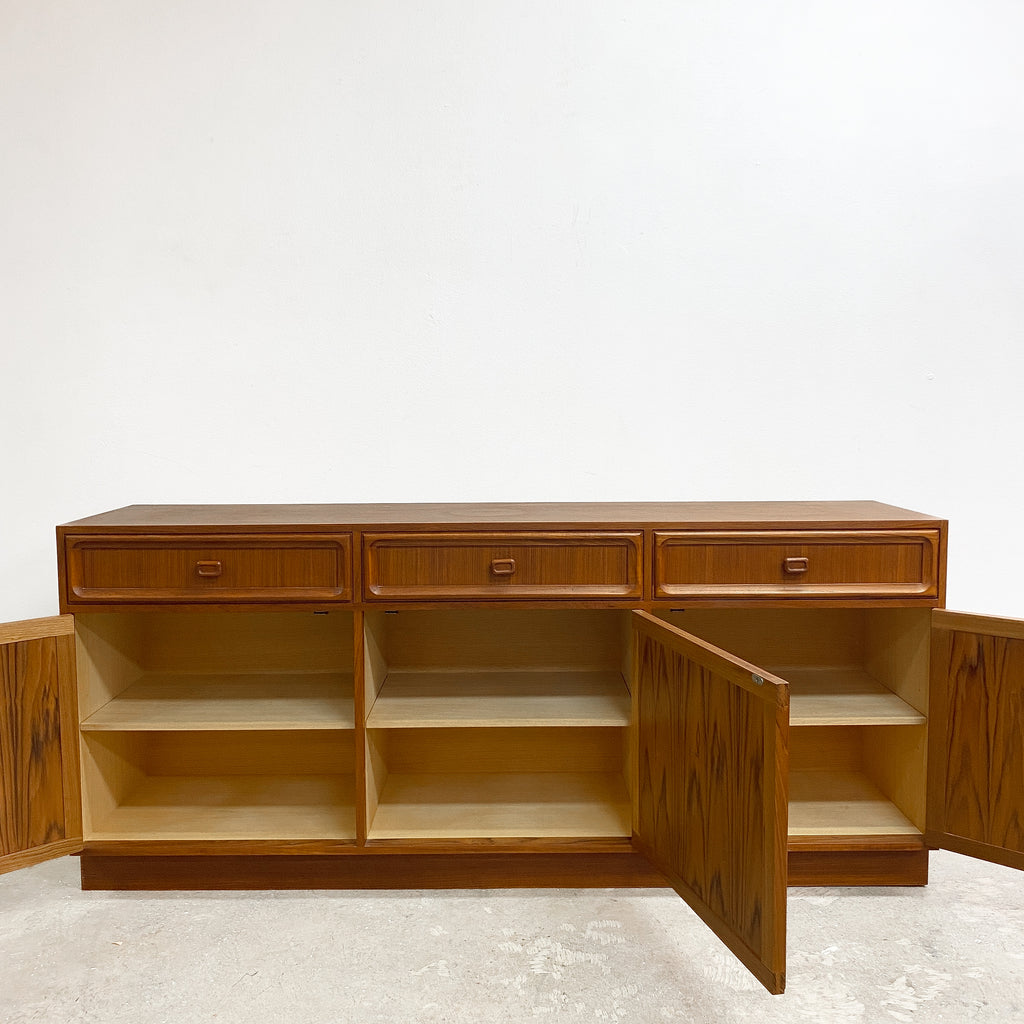 Mid Century Parker Square Handled Teak Sideboard