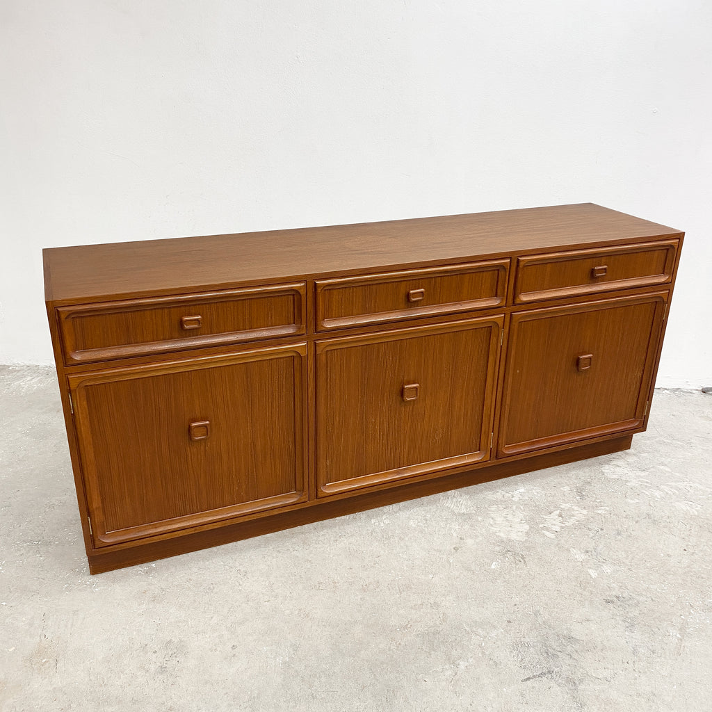 Mid Century Parker Square Handled Teak Sideboard
