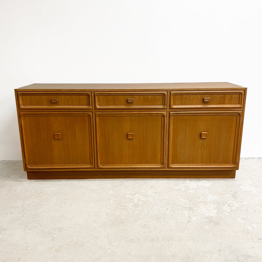 Mid Century Parker Square Handled Teak Sideboard