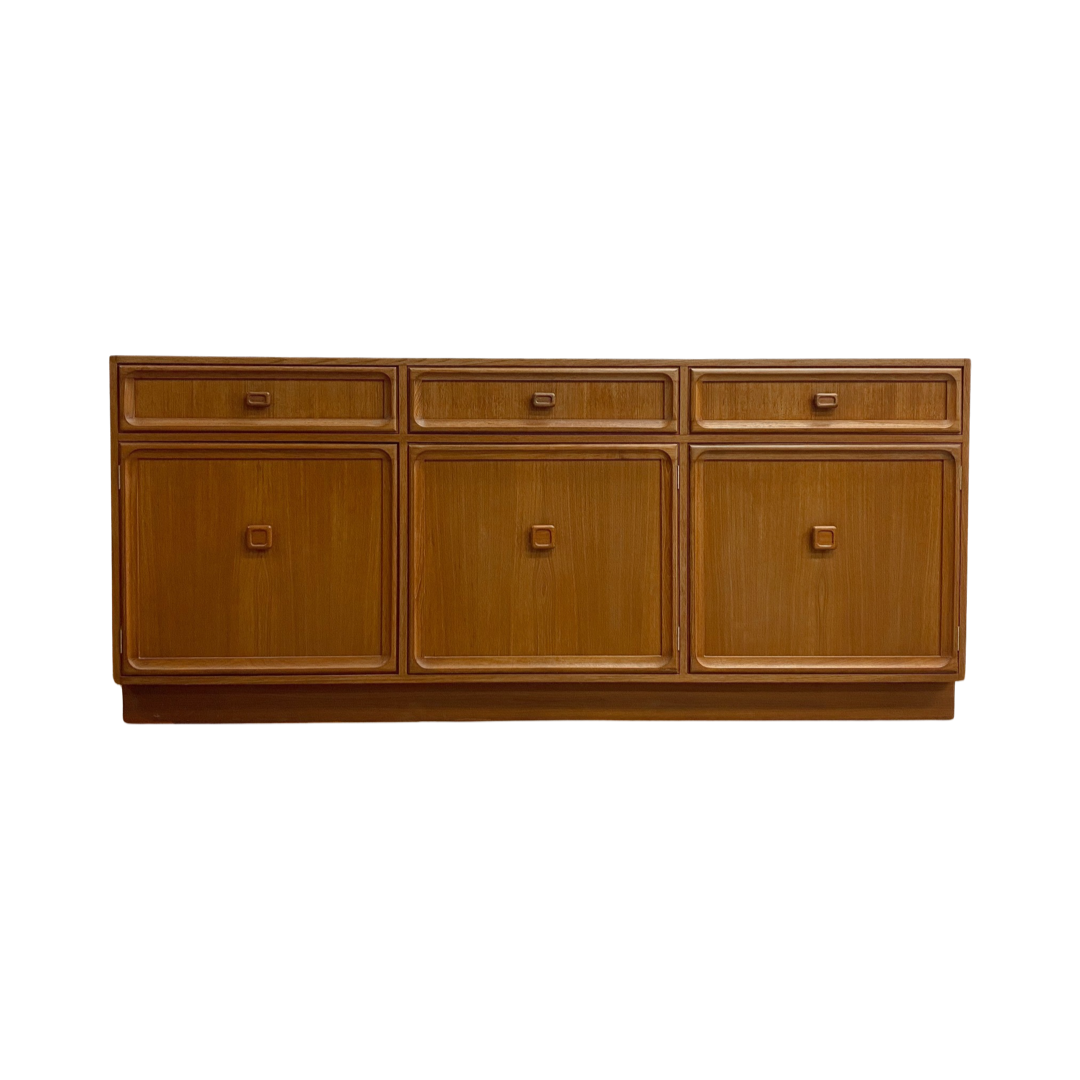 Mid Century Parker Square Handled Teak Sideboard