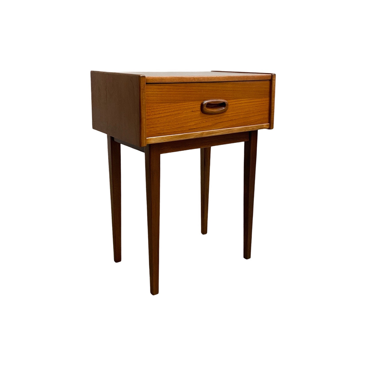 Mid Century Parker Teak Bedside Table Cabinet - Restored