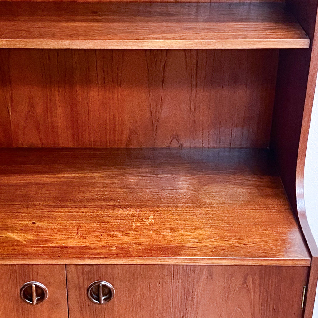 Mid Century Parker Teak Bookshelf With Cabinet