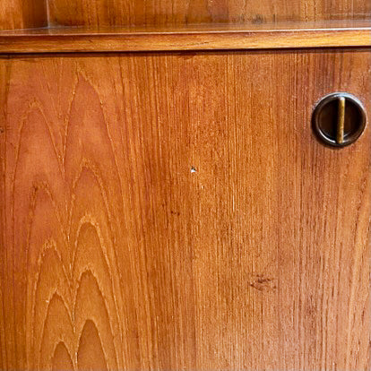Mid Century Parker Teak Bookshelf With Cabinet