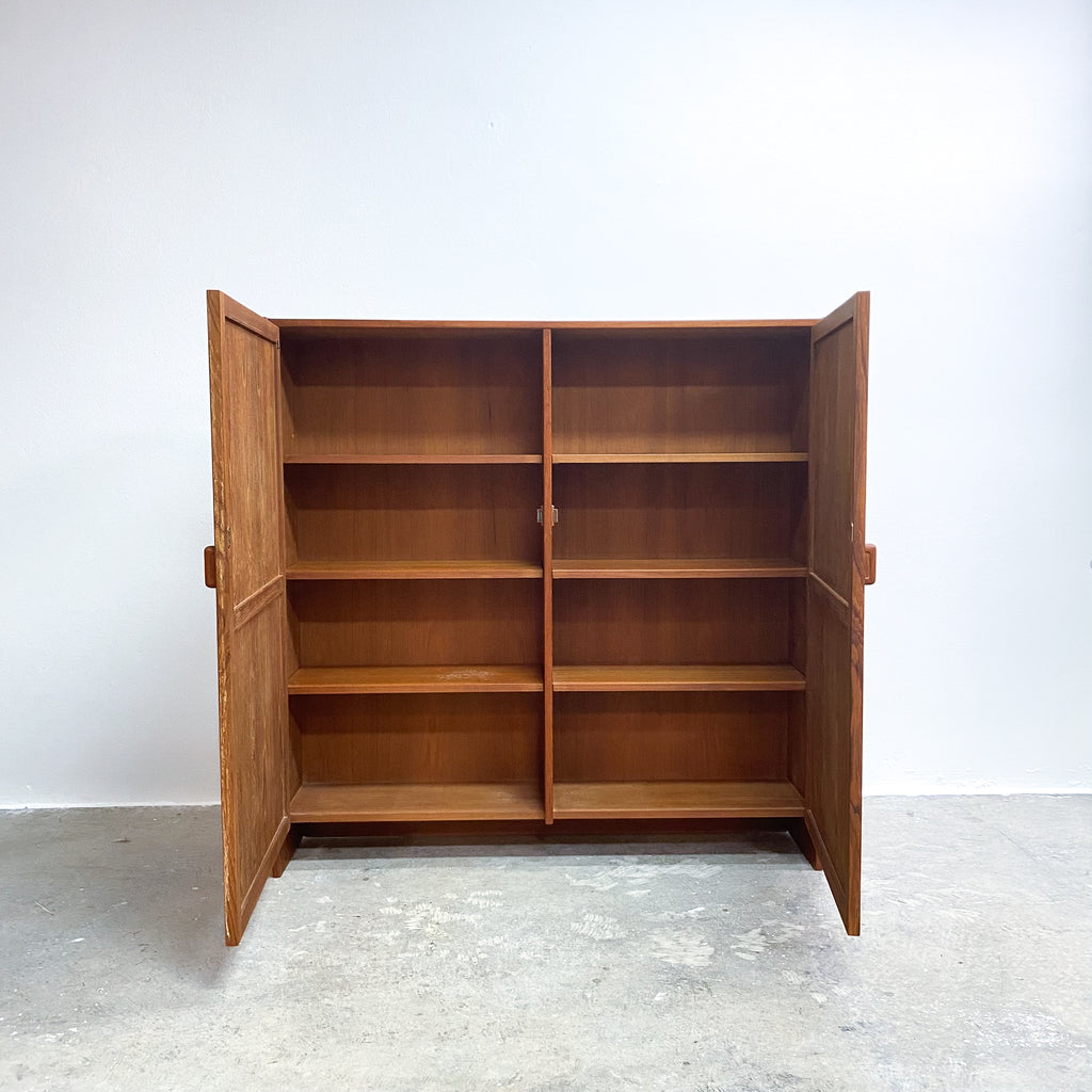 Mid Century Parker Teak Cabinet With Adjustable Shelves 1960s