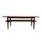 Mid Century Parker Teak Coffee Table With Rattan Magazine Shelf - Restored