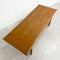 Mid Century Parker Teak Coffee Table With Rattan Shelf