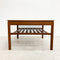 Mid Century Parker Square Teak Coffee Table With Slatted Shelf