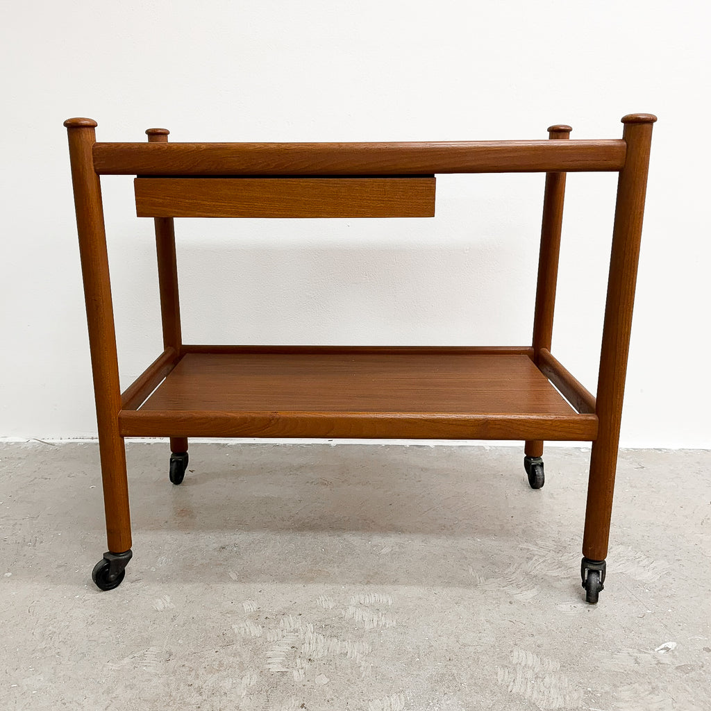 Mid Century Parker Teak Drinks Bar Cocktail Trolley