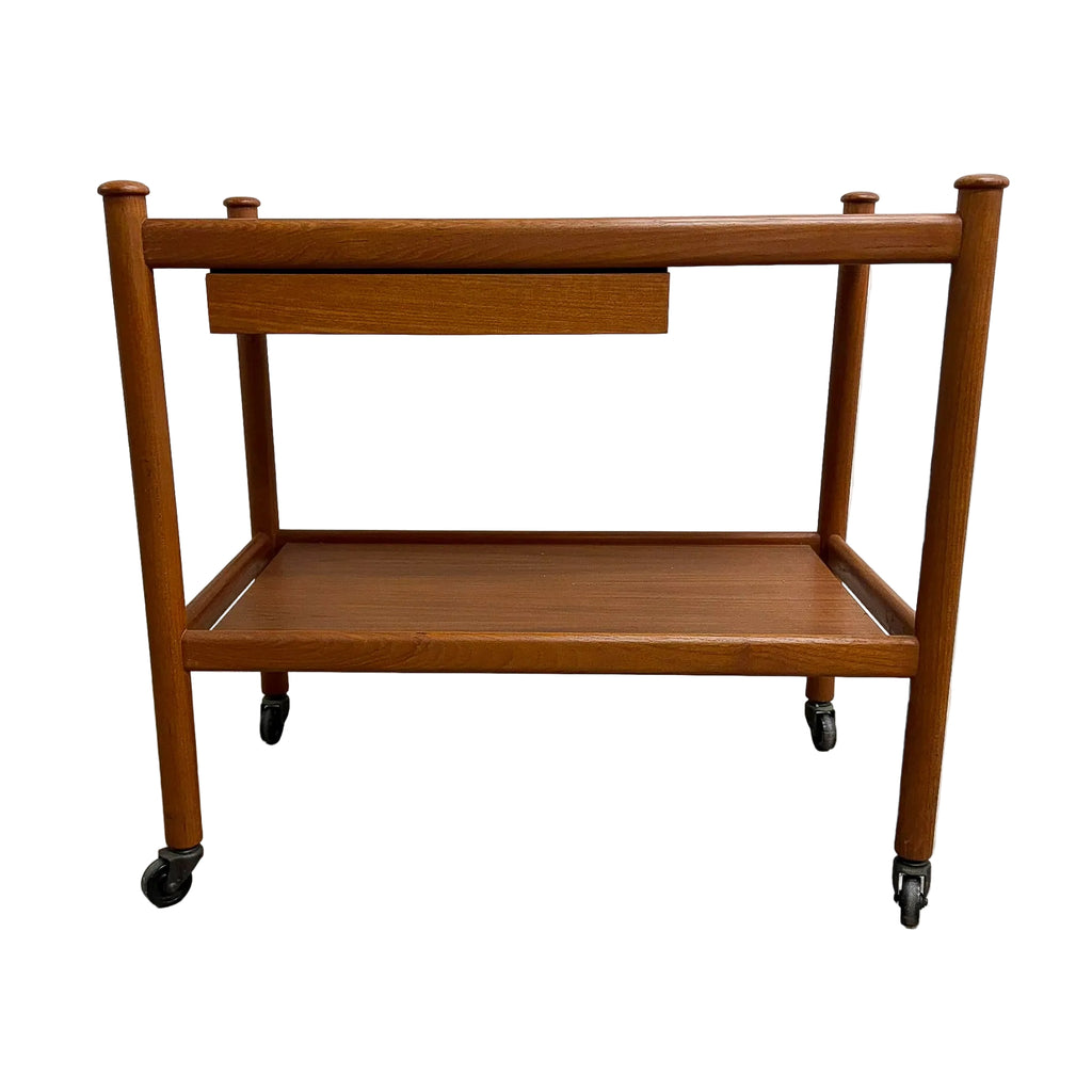 Mid Century Parker Teak Drinks Bar Cocktail Trolley