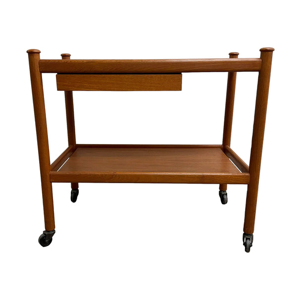Mid Century Parker Teak Drinks Bar Cocktail Trolley