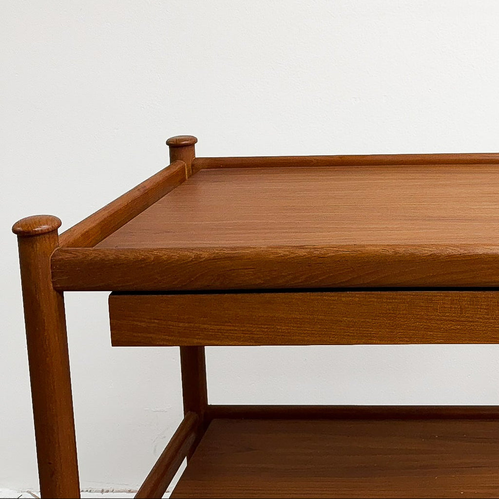 Mid Century Parker Teak Drinks Bar Cocktail Trolley