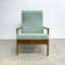 Mid Century Parker Teak High back Armchair With New Upholstery