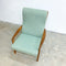 Mid Century Parker Teak High back Armchair With New Upholstery