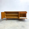 Mid Century Parker Teak Lip Handle Sideboard With Cocktail Cabinet - Professionally Restored