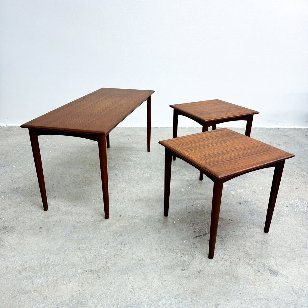 Mid Century Parker Teak Model 122 Nest of Tables