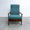 Mid Century Parker Teak Recliner Armchair With New Upholstery