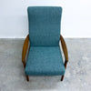Mid Century Parker Teak Recliner Armchair With New Upholstery