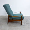 Mid Century Parker Teak Recliner Armchair With New Upholstery