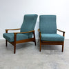 Mid Century Parker Teak Recliner Armchair With New Upholstery