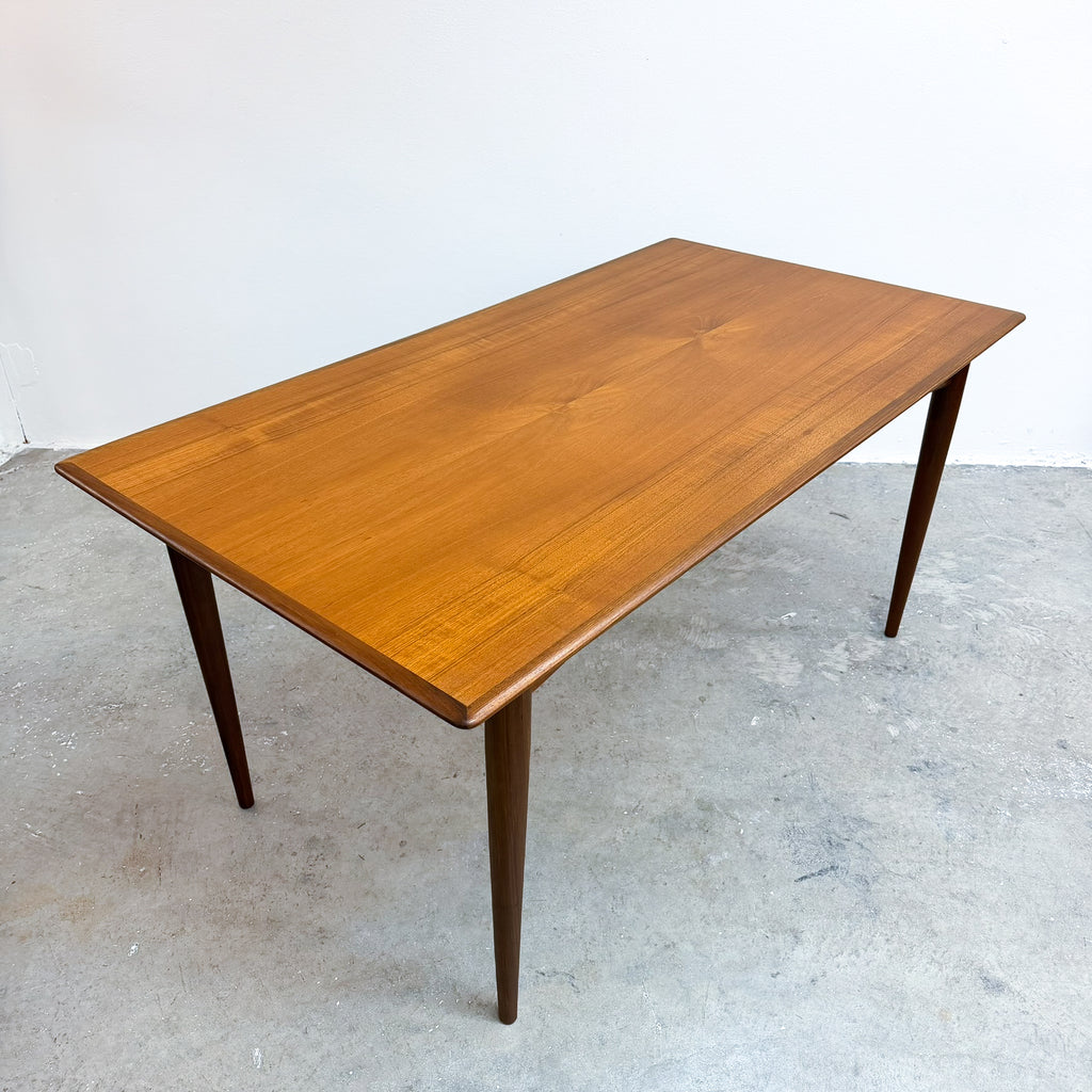 Mid Century Parker Teak Rectangular Dining Table - Restored