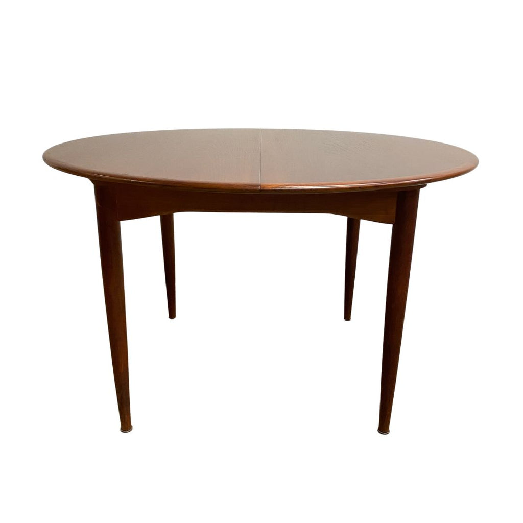 Mid Century Parker Teak Round Extension Dining Table - Restored