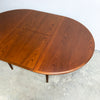 Mid Century Parker Teak Round Extension Dining Table - Restored