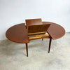 Mid Century Parker Teak Round Extension Dining Table - Restored