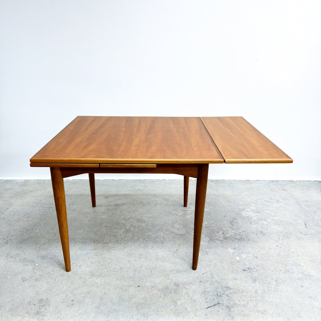 Mid Century Parker Teak Square Extension Dining Table Model 140