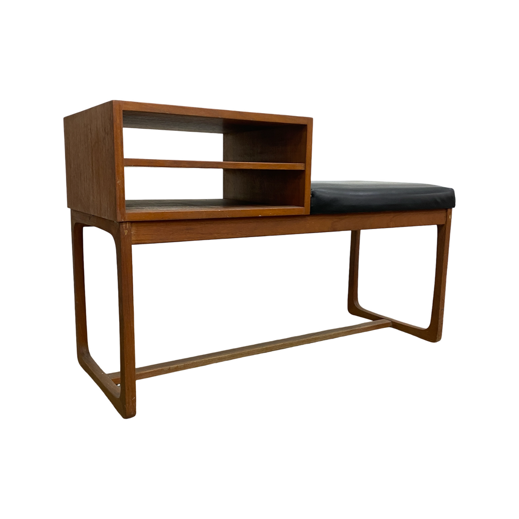 Mid Century Parker Telephone Console Table With Seat