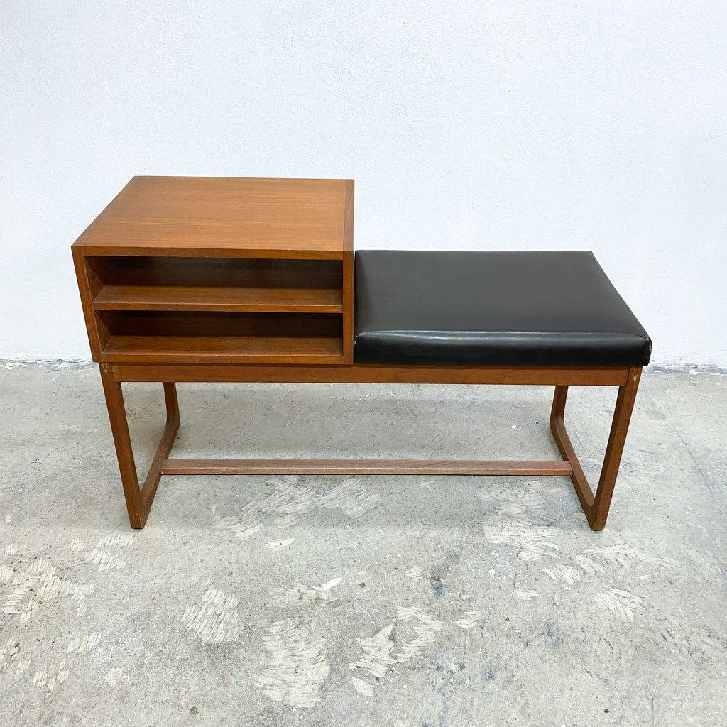 Mid Century Parker Telephone Console Table With Seat