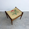 Mid Century Parker ‘Nordic’ Botanical Needlepoint Footstool