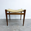 Mid Century Parker ‘Nordic’ Botanical Needlepoint Footstool
