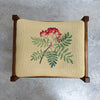 Mid Century Parker ‘Nordic’ Botanical Needlepoint Footstool