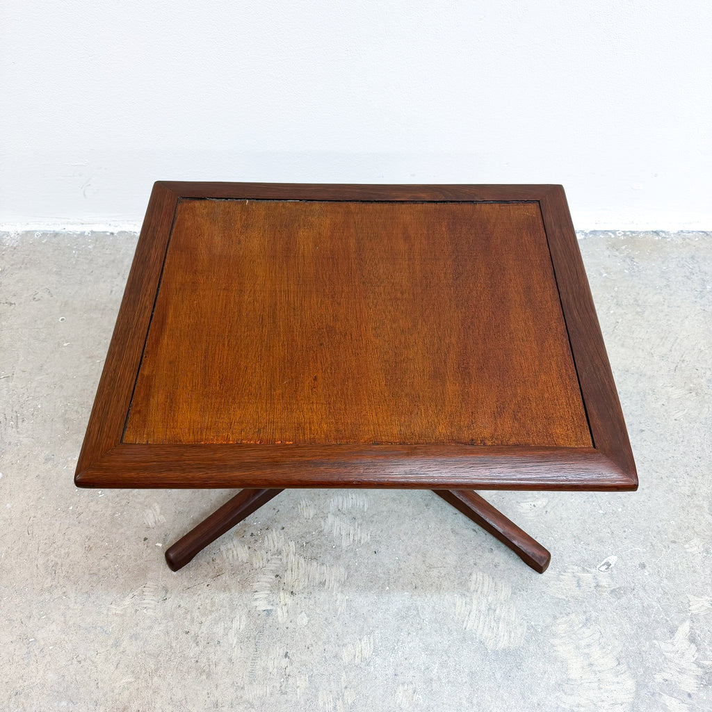 Mid Century Pedestal And Splayed Leg Side Table