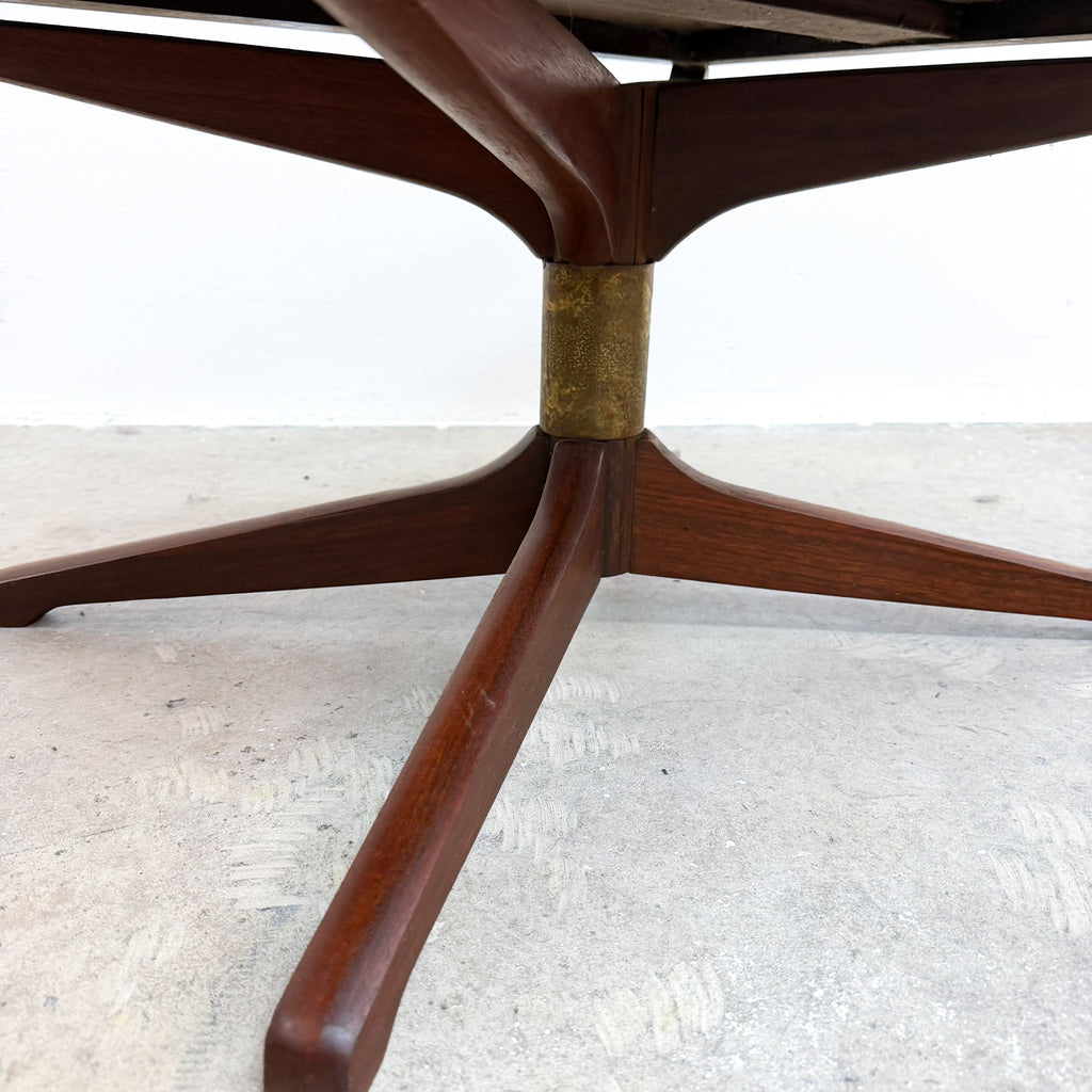 Mid Century Pedestal And Splayed Leg Side Table