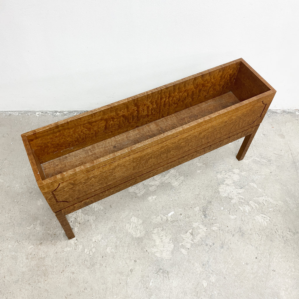 Mid Century Quarter Sawn Maple Planter Box 