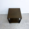 Mid Century Rare Green Finished Oak Danish 'Cube' Side Table