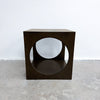 Mid Century Rare Green Finished Oak Danish 'Cube' Side Table