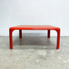 Mid Century Italian Red 'Demetrio' Coffee Table By V Magistretti