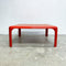 Mid Century Italian Red 'Demetrio' Coffee Table By V Magistretti