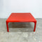 Mid Century Italian Red 'Demetrio' Coffee Table By V Magistretti
