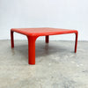 Mid Century Italian Red 'Demetrio' Coffee Table By V Magistretti