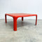 Mid Century Italian Red 'Demetrio' Coffee Table By V Magistretti