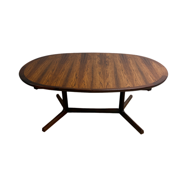 Mid Century Restored Dyrlund Danish Oval Extension Dining Table